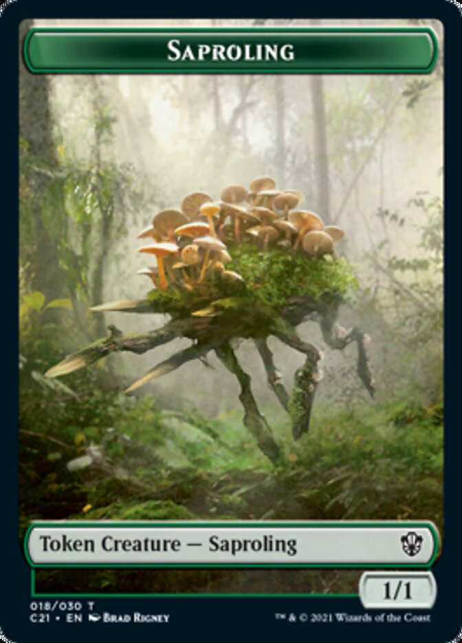Food // Saproling Double-Sided Token [Commander 2021 Tokens] | North Valley Games
