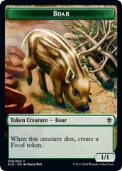 Boar // Food (15) Double-Sided Token [Throne of Eldraine Tokens] | North Valley Games