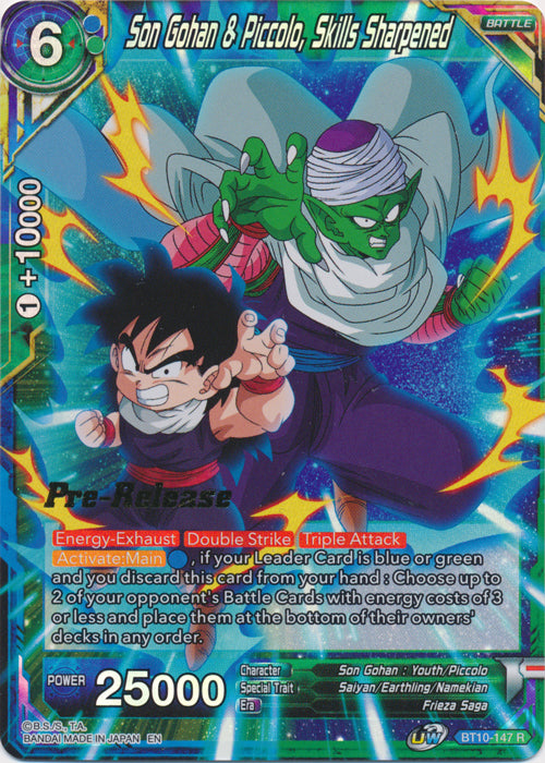 Son Gohan & Piccolo, Skills Sharpened (BT10-147) [Rise of the Unison Warrior Prerelease Promos] | North Valley Games