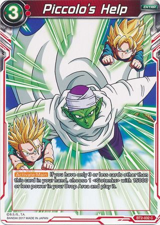 Piccolo's Help (BT2-032) [Union Force] | North Valley Games