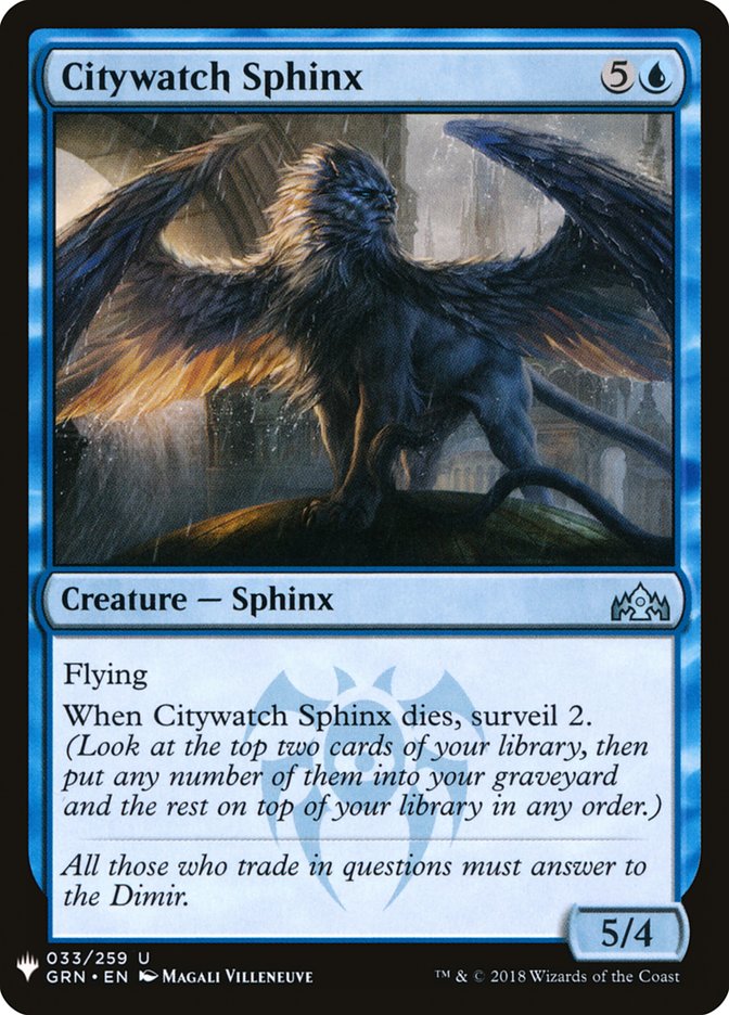 Citywatch Sphinx [Mystery Booster] | North Valley Games