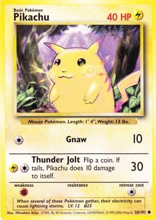 Pikachu (58/102) (Jumbo Card) [Base Set Unlimited] | North Valley Games