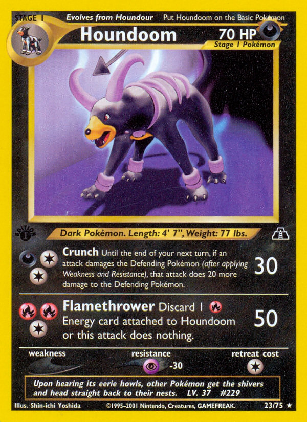 Houndoom (23/75) [Neo Discovery 1st Edition] | North Valley Games