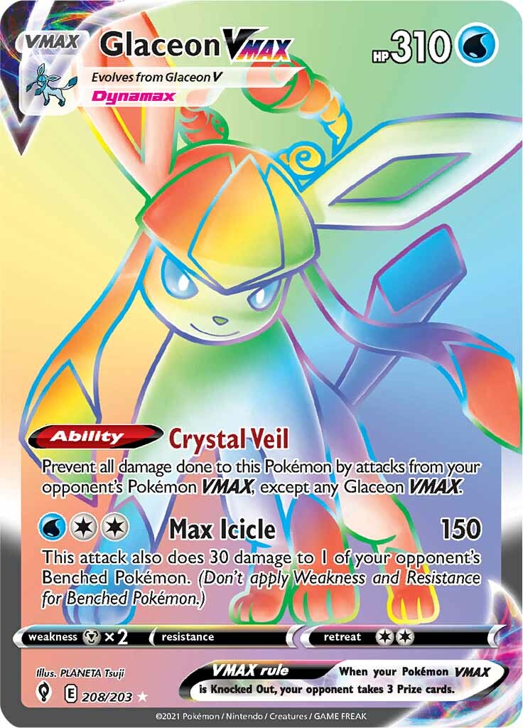Glaceon VMAX (208/203) [Sword & Shield: Evolving Skies] | North Valley Games