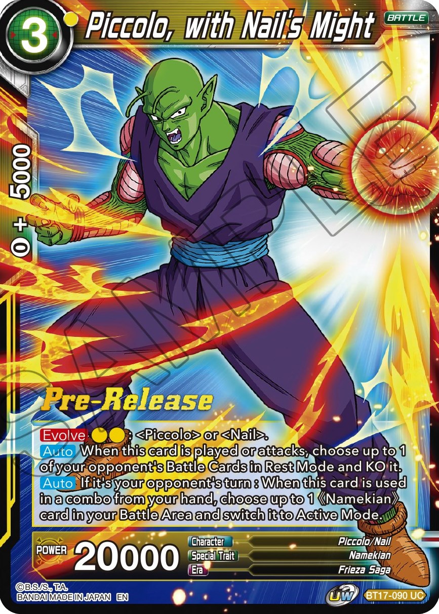 Piccolo, with Nail's Might (BT17-090) [Ultimate Squad Prerelease Promos] | North Valley Games