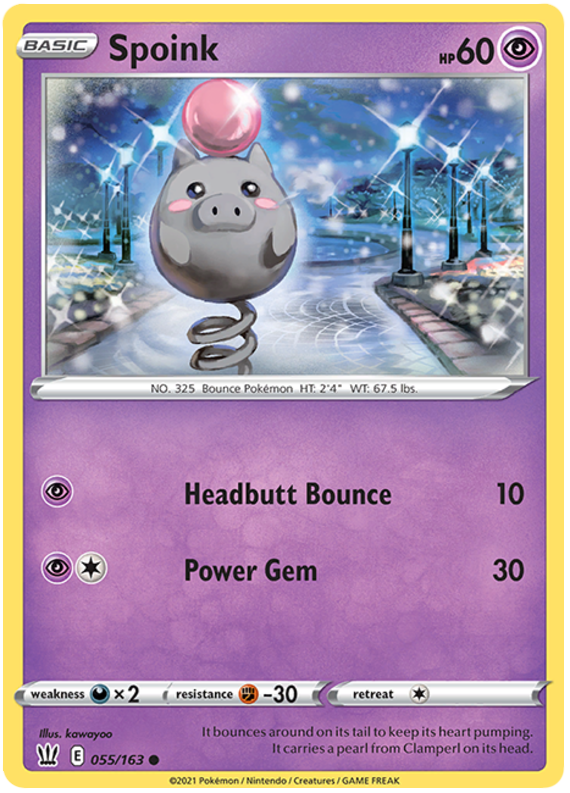 Spoink (055/163) [Sword & Shield: Battle Styles] | North Valley Games