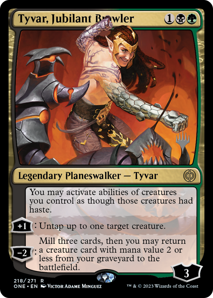 Tyvar, Jubilant Brawler (Promo Pack) [Phyrexia: All Will Be One Promos] | North Valley Games