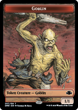 Goblin // Marit Lage Double-Sided Token [Dominaria Remastered Tokens] | North Valley Games