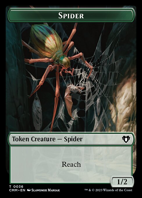 Treasure // Spider Double-Sided Token [Commander Masters Tokens] | North Valley Games