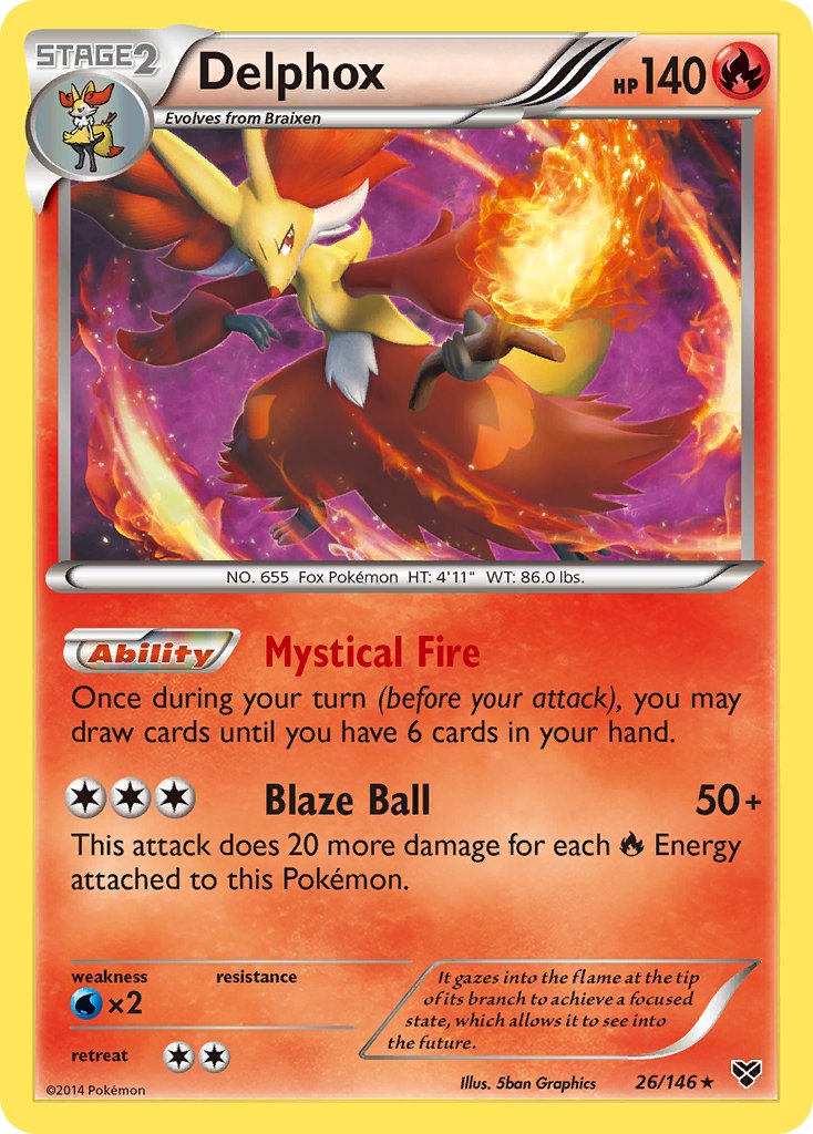 Delphox (26/146) (Cosmos Holo) (Blister Exclusive) [XY: Base Set] | North Valley Games
