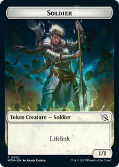 Soldier // Teferi Akosa of Zhalfir Emblem Double-Sided Token [March of the Machine Tokens] | North Valley Games