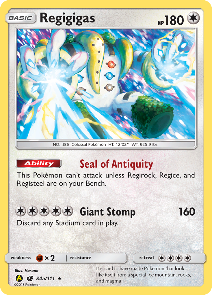 Regigigas (84a/111) (Alternate Art Promo) [Sun & Moon: Crimson Invasion] | North Valley Games