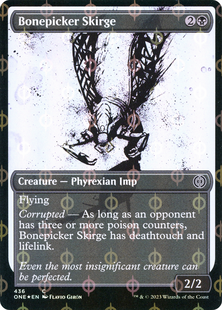 Bonepicker Skirge (Showcase Ichor Step-and-Compleat Foil) [Phyrexia: All Will Be One] | North Valley Games