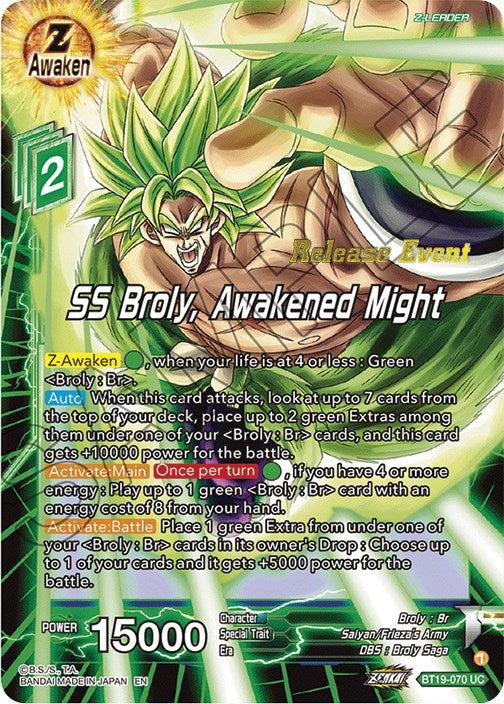 SS Broly, Awakened Might (Fighter's Ambition Holiday Pack) (BT19-070) [Tournament Promotion Cards] | North Valley Games