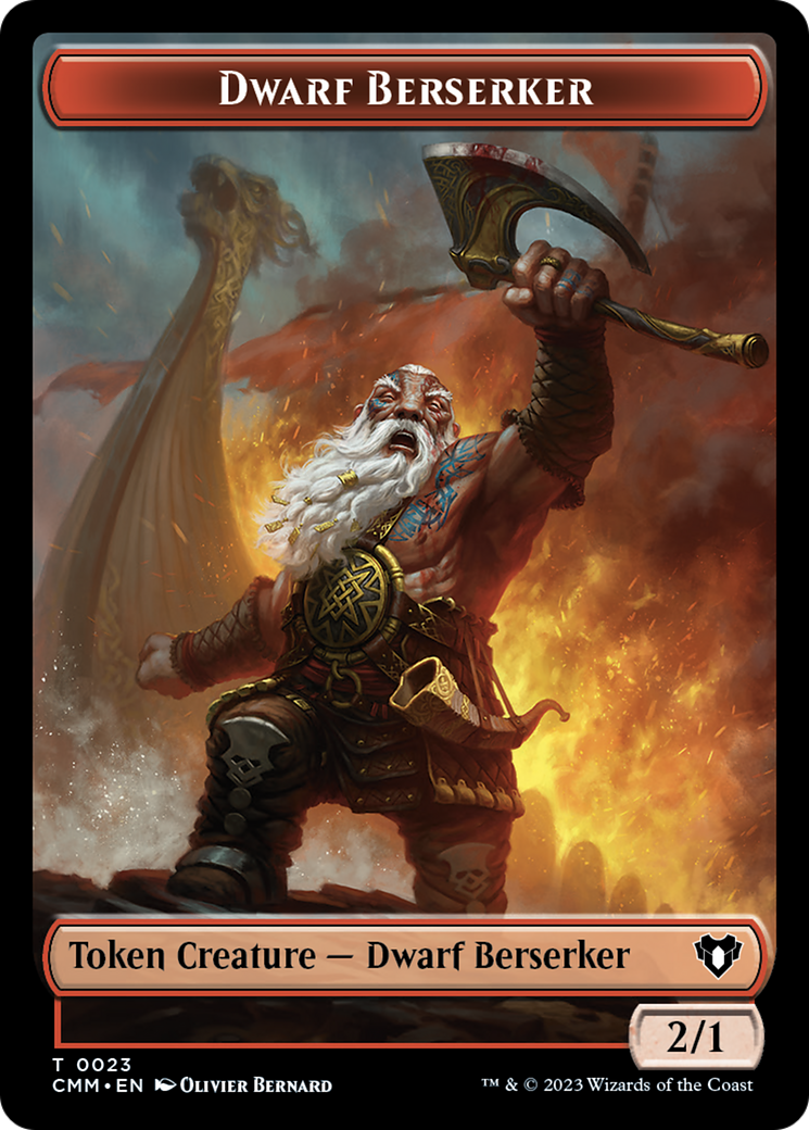 Dwarf Berserker Token [Commander Masters Tokens] | North Valley Games