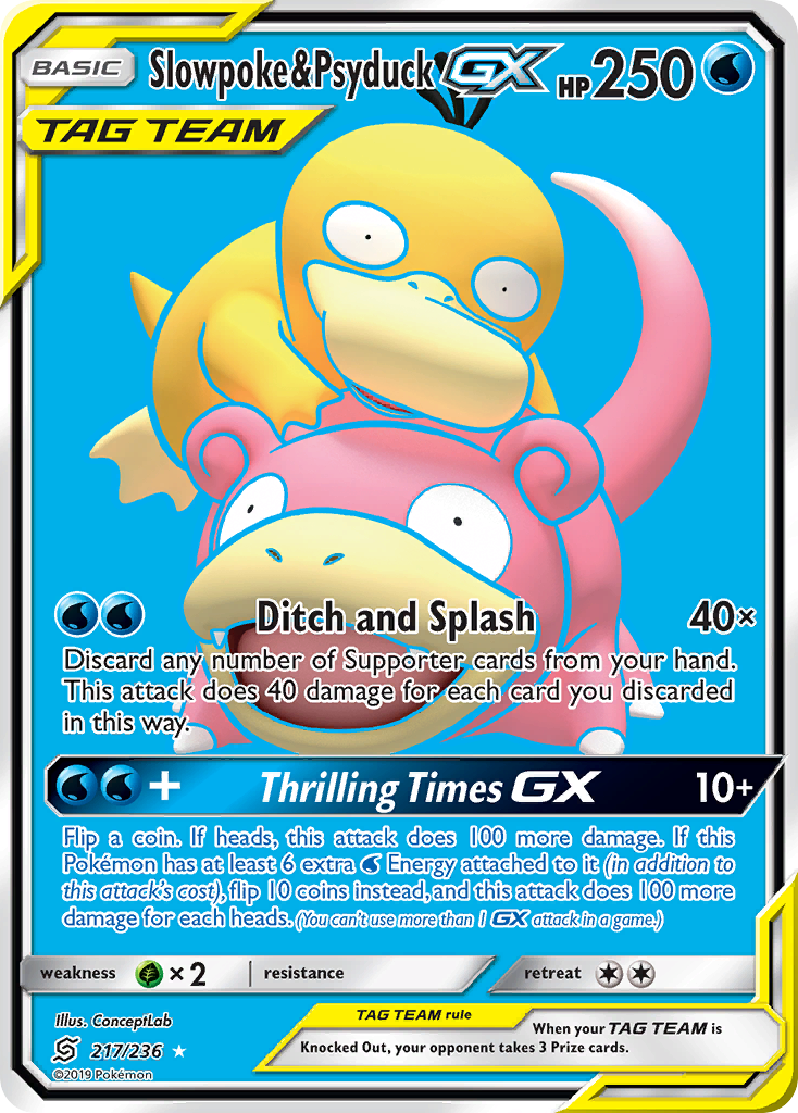 Slowpoke & Psyduck GX (217/236) [Sun & Moon: Unified Minds] | North Valley Games