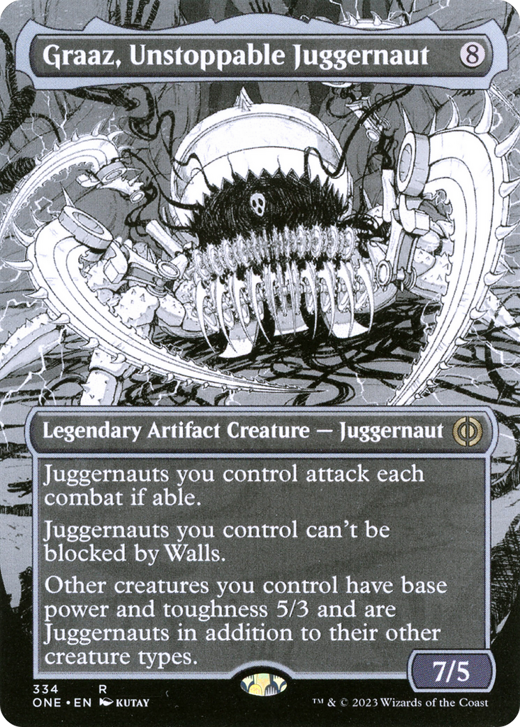 Graaz, Unstoppable Juggernaut (Borderless Manga) [Phyrexia: All Will Be One] | North Valley Games