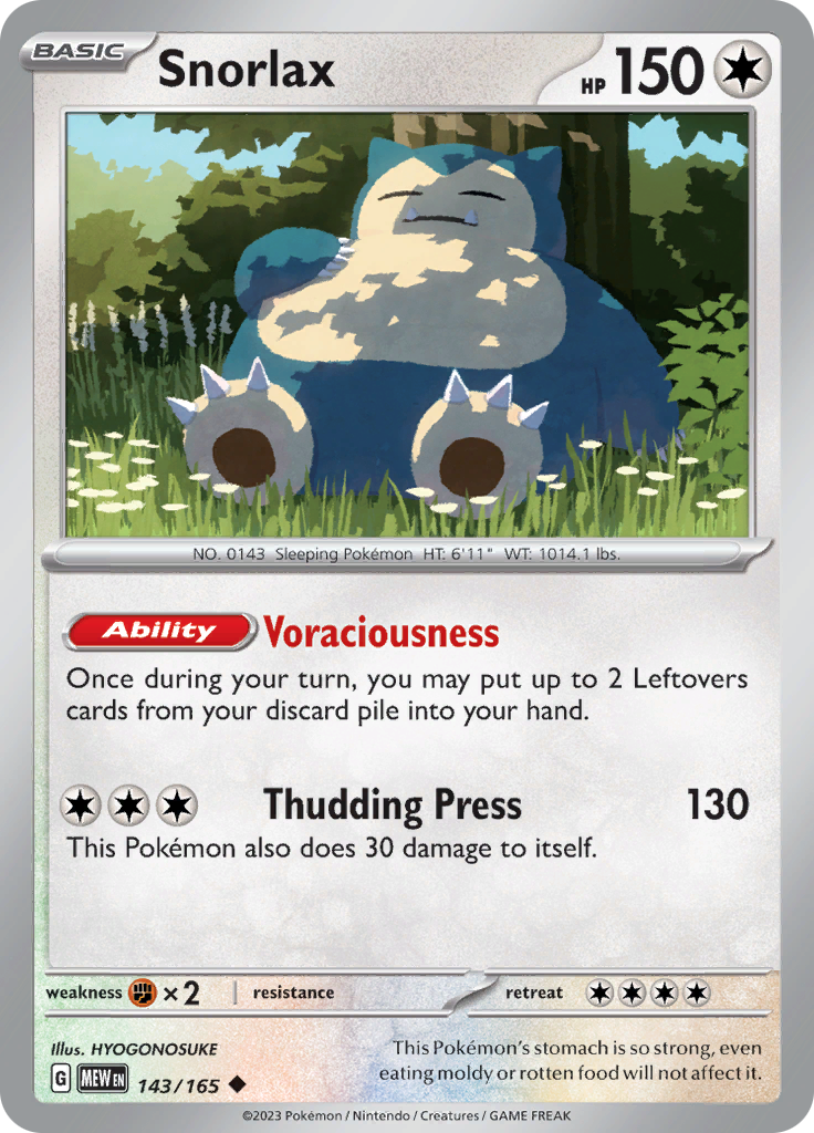 Snorlax (143/165) [Scarlet & Violet: 151] | North Valley Games