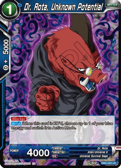 Dr. Rota, Unknown Potential (Reprint) (DB2-042) [Battle Evolution Booster] | North Valley Games