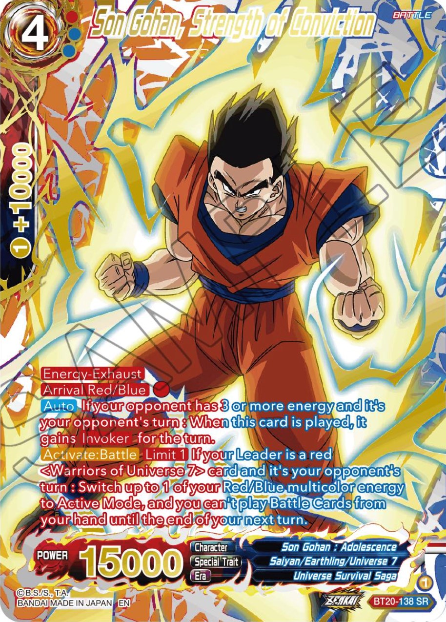 Son Gohan, Strength of Conviction (Gold-Stamped) (BT20-138) [Power Absorbed] | North Valley Games