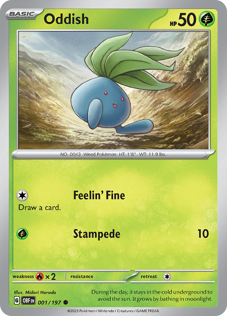 Oddish (001/197) [Scarlet & Violet: Obsidian Flames] | North Valley Games