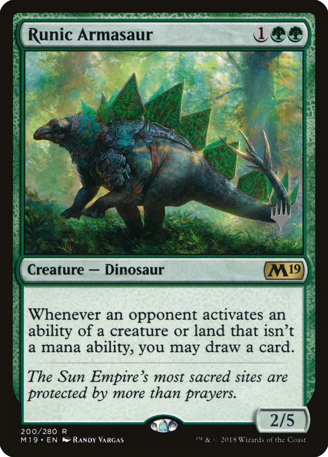 Runic Armasaur (Promo Pack) [Core Set 2019 Promos] | North Valley Games