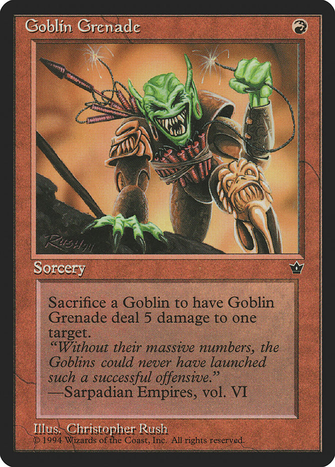 Goblin Grenade (Christopher Rush) [Fallen Empires] | North Valley Games