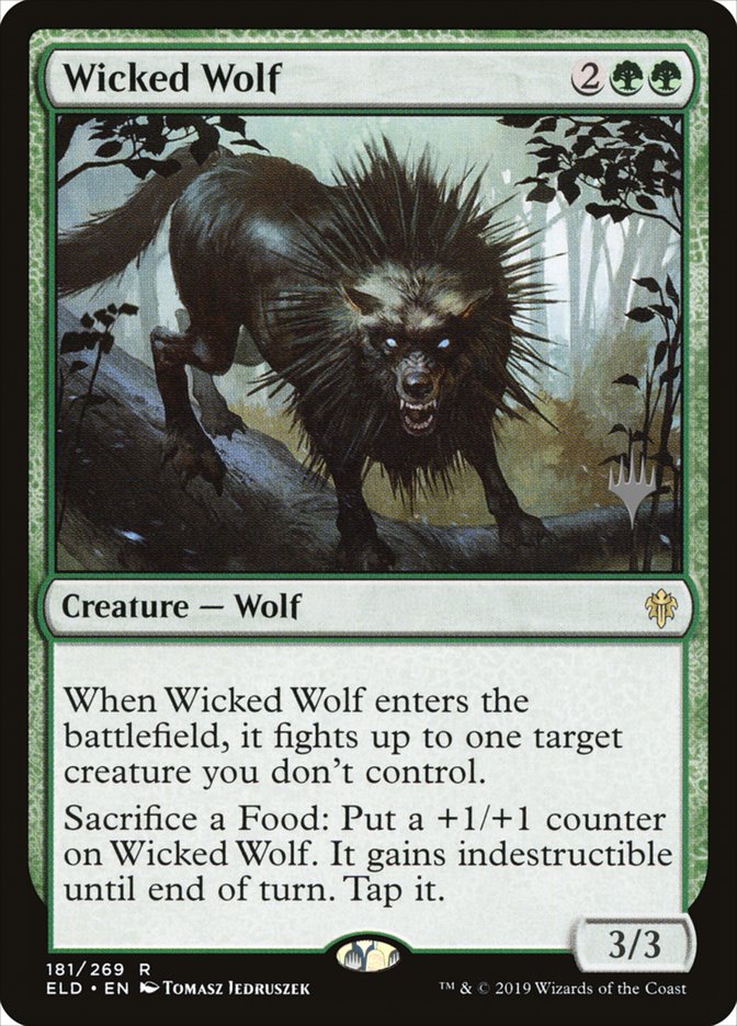 Wicked Wolf (Promo Pack) [Throne of Eldraine Promos] | North Valley Games