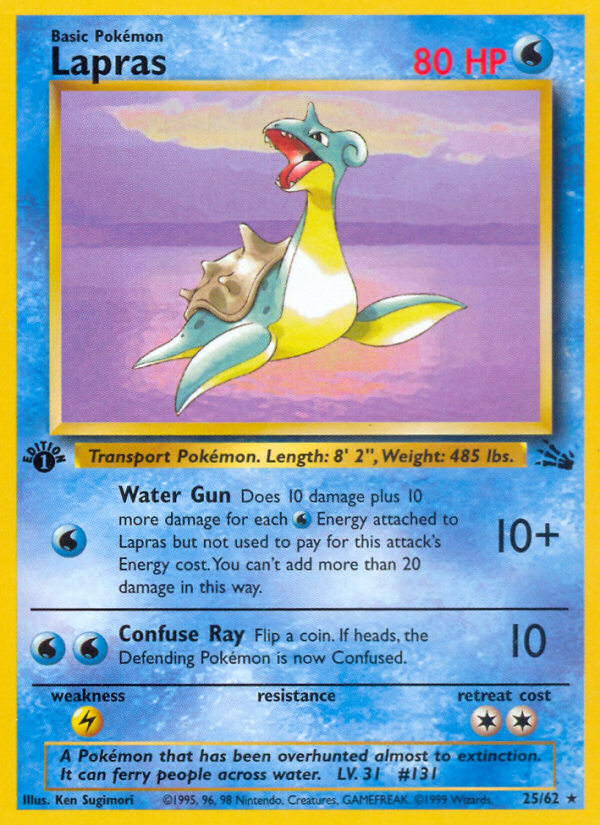 Lapras (25/62) [Fossil 1st Edition] | North Valley Games