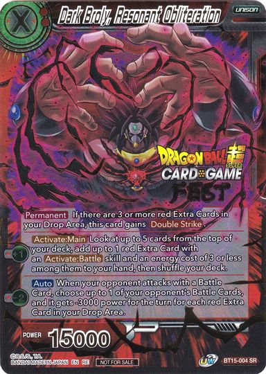Dark Broly, Resonant Obliteration (Card Game Fest 2022) (BT15-004) [Tournament Promotion Cards] | North Valley Games