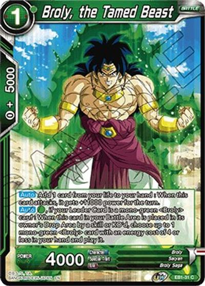 Broly, the Tamed Beast (EB1-31) [Battle Evolution Booster] | North Valley Games
