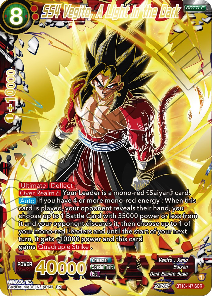 SS4 Vegito, A Light in the Dark (BT18-147) [Dawn of the Z-Legends] | North Valley Games