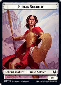 Human Soldier // Kraken Double-Sided Token [Theros Beyond Death Tokens] | North Valley Games