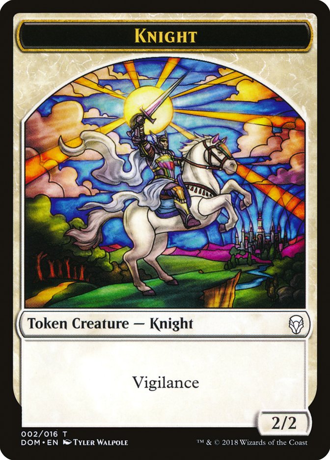 Knight Token (002/016) [Dominaria Tokens] | North Valley Games
