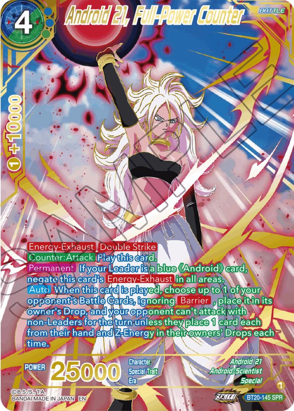 Android 21, Full-Power Counter (SPR) (BT20-145) [Power Absorbed] | North Valley Games