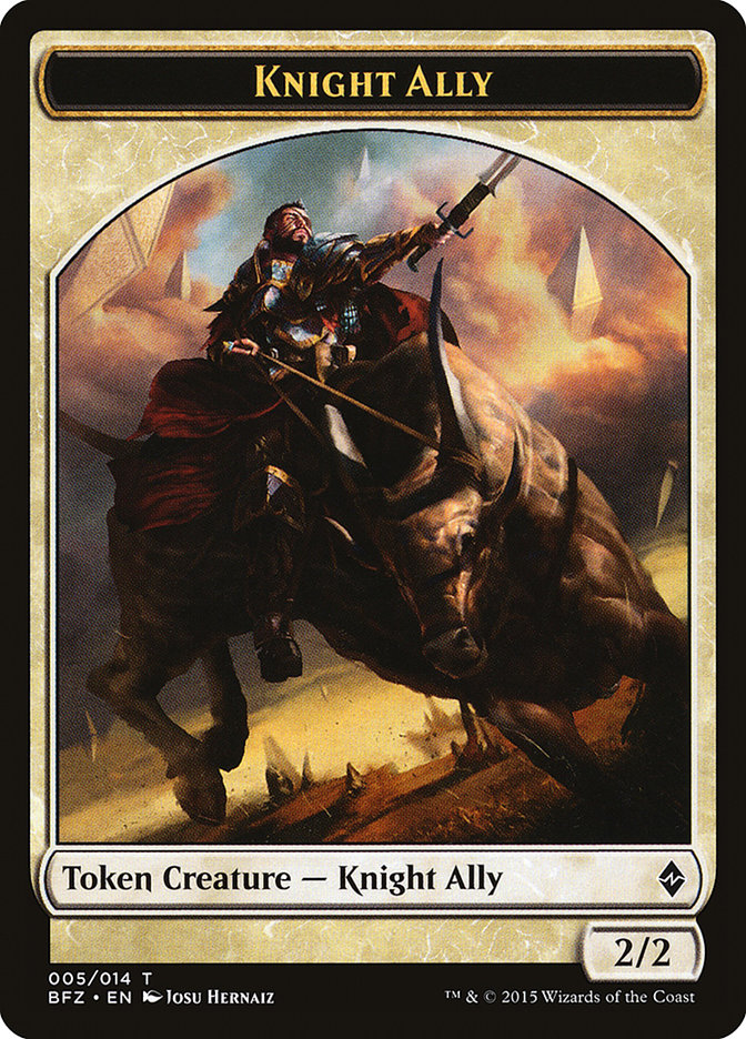 Knight Ally Token [Battle for Zendikar Tokens] | North Valley Games