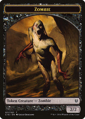 Zombie // Worm Double-Sided Token [Commander 2016 Tokens] | North Valley Games