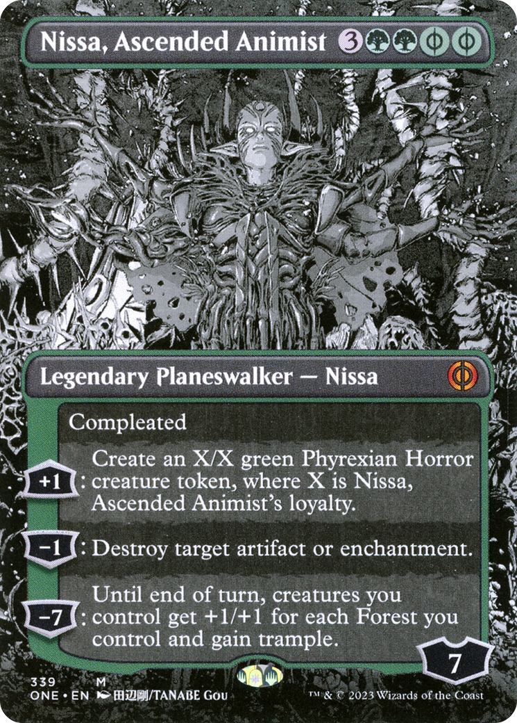 Nissa, Ascended Animist (Borderless Manga) [Phyrexia: All Will Be One] | North Valley Games