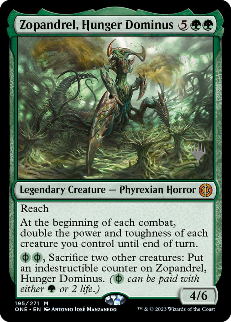Zopandrel, Hunger Dominus (Promo Pack) [Phyrexia: All Will Be One Promos] | North Valley Games