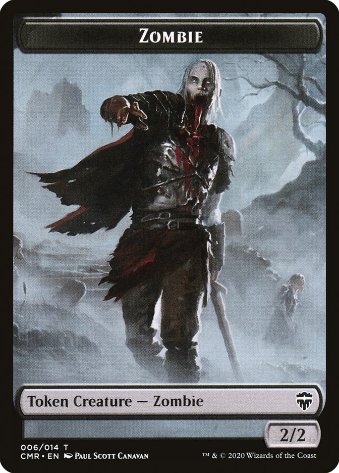 Treasure // Zombie Double-Sided Token [Commander Legends Tokens] | North Valley Games