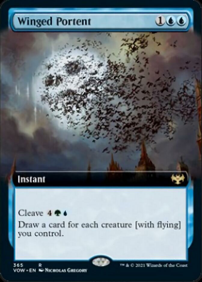Winged Portent (Extended Art) [Innistrad: Crimson Vow] | North Valley Games
