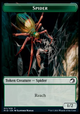 Spider Token [Innistrad: Midnight Hunt Tokens] | North Valley Games
