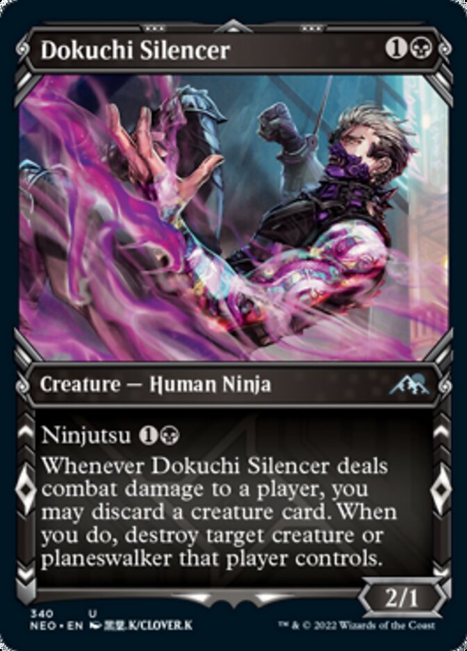 Dokuchi Silencer (Showcase Ninja) [Kamigawa: Neon Dynasty] | North Valley Games