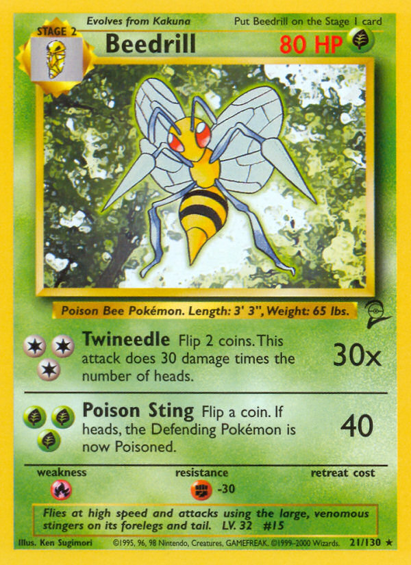 Beedrill (21/130) [Base Set 2] | North Valley Games