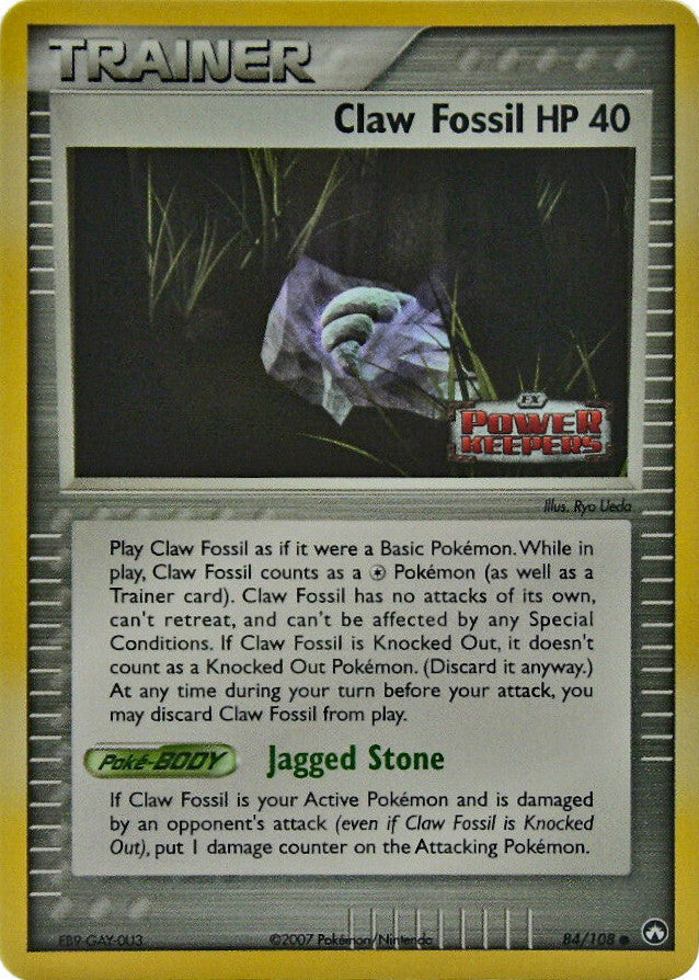 Claw Fossil (84/108) (Stamped) [EX: Power Keepers] | North Valley Games