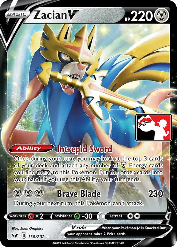 Zacian V (138/202) [Prize Pack Series One] | North Valley Games