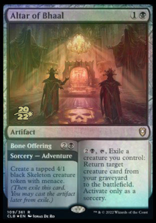 Altar of Bhaal // Bone Offering [Commander Legends: Battle for Baldur's Gate Prerelease Promos] | North Valley Games