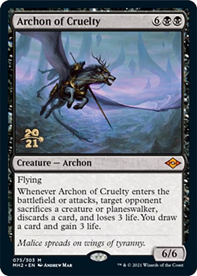 Archon of Cruelty [Modern Horizons 2 Prerelease Promos] | North Valley Games