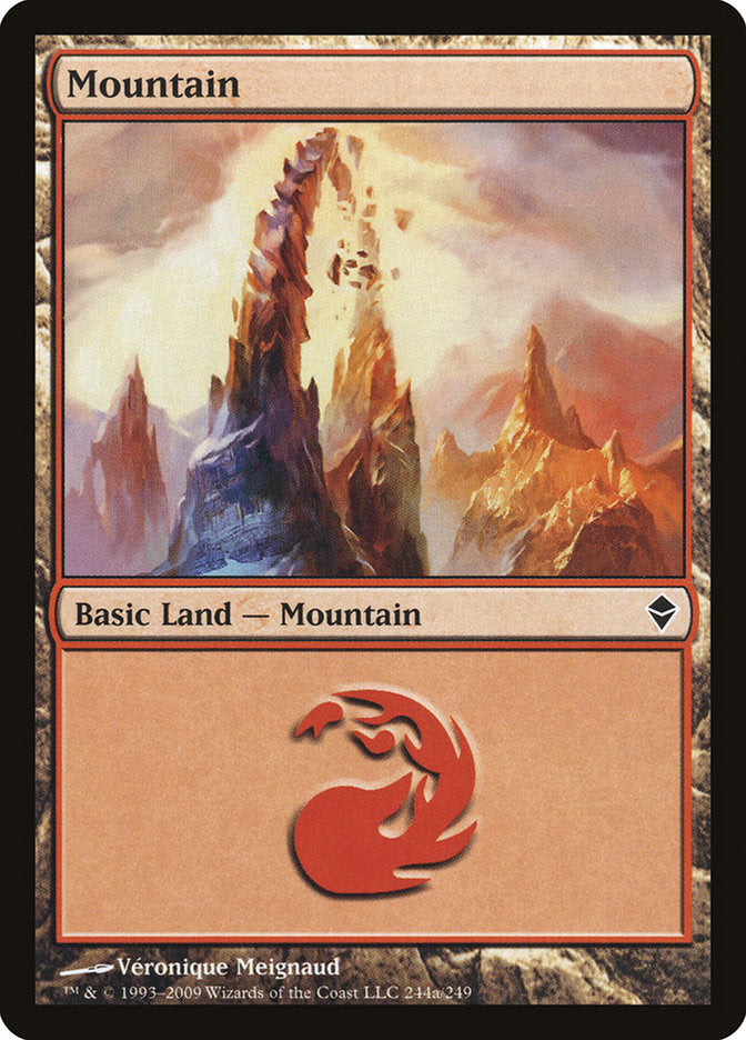 Mountain (244a) [Zendikar] | North Valley Games