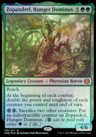 Zopandrel, Hunger Dominus [Phyrexia: All Will Be One Prerelease Promos] | North Valley Games
